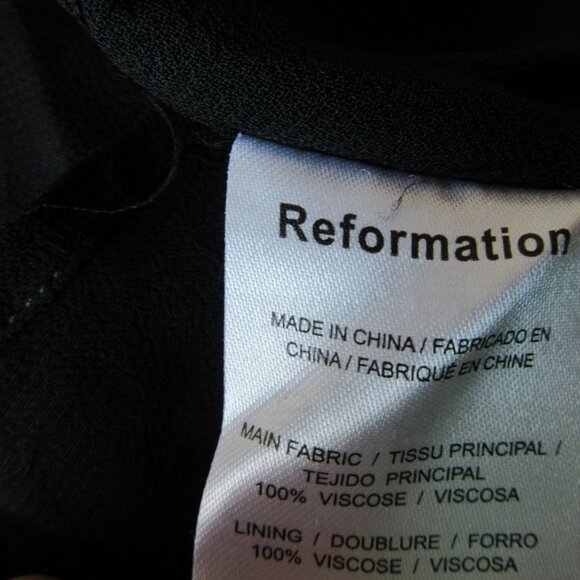 REFORMATION Black Maxi Adjustable Straps Back Zip 8 Dinner Holiday Party Dress - Picture 6 of 6